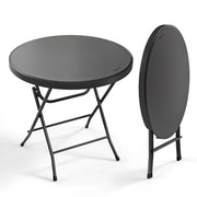VINGLI 32" Portable Folding Table Plastic Card Table Round