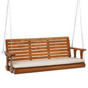 VINGLI 5FT Wooden Patio Porch Swing Outdoor with Cushion Heavy Duty 880 LBS Bench