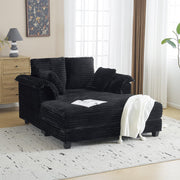 VINGLI 56" Lounge Chair Corduroy Oversized Sleeper Sofa