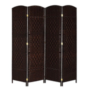 VINGLI 6FT 4/6 Panel Folding Rattan Room Divider Privacy Screen