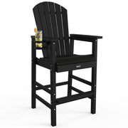 VINGLI Tall Adirondack Chair Bar Stools with Cup Holder