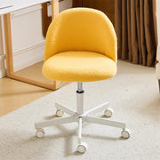 VINGLI Modern Vanity Chair with Back Velvet Desk Chair with Wheels