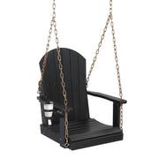 VINGLI Single Patio Porch Swing with Cup Holder