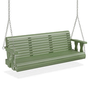 VINGLI 5FT Patio Wooden Porch Swing Heavy Duty 880 LBS Swing Chair Bench with Hanging Chains