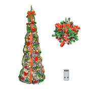 VINGLI Pop up Artificial Christmas Tree with Lights Xmas Decorations