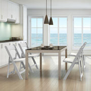 VINGLI 350lbs Resin Plastic Folding Chair with Padding Seat