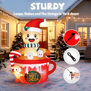 VINGLI 6ft Gingerbread Christmas Inflatable Outdoor Decoration