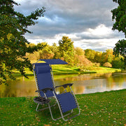 VINGLI Upgraded Zero Gravity Chair Lounge Outdoor Chairs with Folding Canopy Trays