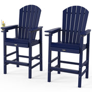 VINGLI Tall Adirondack Chair Bar Stools with Cup Holder