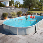 VINGLI 16 FT Pool Cover Reel Set for Aboveground with Adjustable Height