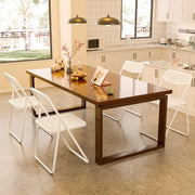 VINGLI Modern Folding Chair with Woven Texture Panel