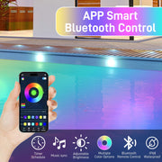 VINGLI LED Pool Lights with APP Control Waterproof 20W Smart Magnetic Lamp with 26ft Cord