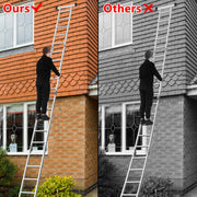LUISLADDERS 12.5/15.5/18.5 FT Folding Telescoping Ladder Aluminium Multi-Purpose 7 in 1 Heavy Duty Combination