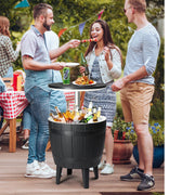 VINGLI Outdoor Cooler Table Patio Cooler Ice Cool Bar
