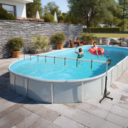 VINGLI 16 FT Pool Cover Reel Set for Aboveground with Adjustable Height