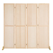 VINGLI 6FT 6 Panel Folding Wood Room Divider Privacy Screen