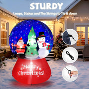VINGLI 6/7.7/8 ft Height Inflatable LED Lighted Christmas Tree Santa Snowman Blow up Yard Decoration