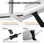 VINGLI 16 FT Solar Pool Cover Reel Set with Adjustable Height Aluminum for Above ground & Inground Swimming Pools