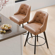 VINGLI 26" H Swivel Barstools with Back Height Bar Stools