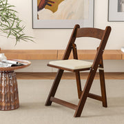 VINGLI Wooden Folding Chairs with Padded Cushion