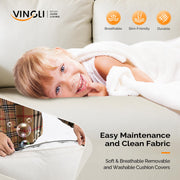 VINGLI 47" Loveseat Mid Century Modern Small Couch