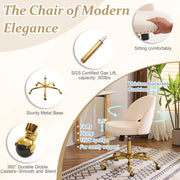 VINGLI Modern Armless Adjustable Rolling Office Chair with Wheels