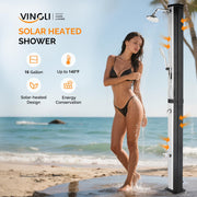 VINGLI 2-Section Solar Heated Shower