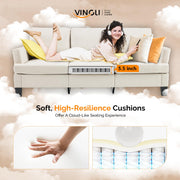 VINGLI 83" Sofa Couches 3 Seater Upholstery Cozy Sofas