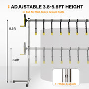 VINGLI 16 FT Solar Pool Cover Reel Set with Adjustable Height Aluminum for Above ground & Inground Swimming Pools