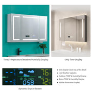 VINGLI LED Bathroom Medicine Cabinet with Mirror Lighted Dimmable Colours