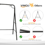 VINGLI Metal Porch Swing Stand Patio Swing Stand Heavy Duty 660Ibs