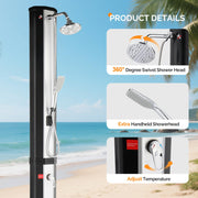 VINGLI 2-Section Solar Heated Shower