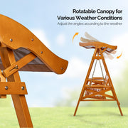 VINGLI Outdoor Swing Set with Canopy Porch Swing with Stand