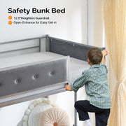 VINGLI Metal Bunk Bed Heavy Duty Twin Over Twin Bed Frames