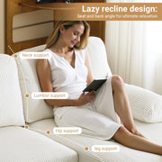 VINGLI 110' U Shaped Comfy Sectional Couch 4-Seater Sofa with Chaise