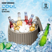 VINGLI 9.5 Gallon Outdoor Patio Cooler Table Ice Cool Bar