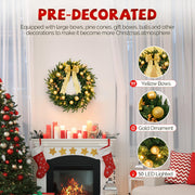 VINGLI Prelit Christmas Wreath with Lights