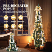 VINGLI Pop up Artificial Christmas Tree with Lights Xmas Decorations