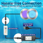 VINGLI 10in LED Swimming Pool Light 54W Lights with Cord