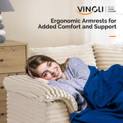 VINGLI 56" Lounge Chair Corduroy Oversized Sleeper Sofa