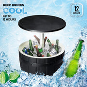 VINGLI Outdoor Cooler Table Patio Cooler Ice Cool Bar
