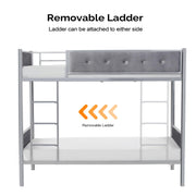 VINGLI Metal Bunk Bed Heavy Duty Twin Over Twin Bed Frames