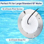 VINGLI 10in LED Swimming Pool Light 54W Lights with Cord