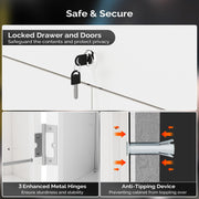 VINGLI 71'' Metal Storage Cabinet Garage Lockable Tool Cabinet