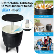 VINGLI Outdoor Cooler Table Patio Cooler Ice Cool Bar