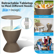 VINGLI Outdoor Cooler Table Patio Cooler Ice Cool Bar