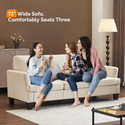 VINGLI 83" Sofa Couches 3 Seater Upholstery Cozy Sofas
