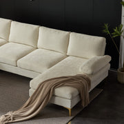 VINGLI SS105 110" Comfortable Chenille U-Shaped Sectional Sofa Couch