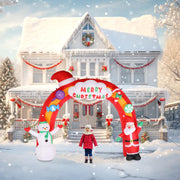 VINGLI Christmas Santa Archaway Inflatable for Indoor Outdoor Garden Decor