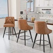 VINGLI 26" H Swivel Barstools with Back Height Bar Stools